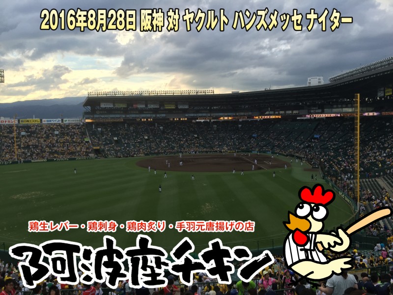 2016年8月28日 阪神 対 ヤクルト ハンズメッセ ナイター